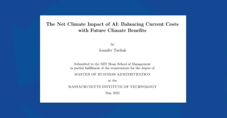 Net Climate Impact of AI Report  cover image